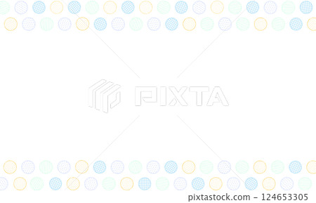 A frame of four colorful round circles arranged vertically in a rough line A frame of four colorful round circles arranged vertically in a rough line 124653305