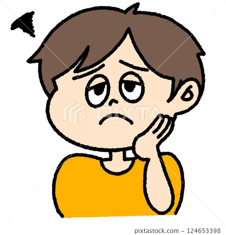 Illustration of a troubled man Illustration of a troubled man 124653398