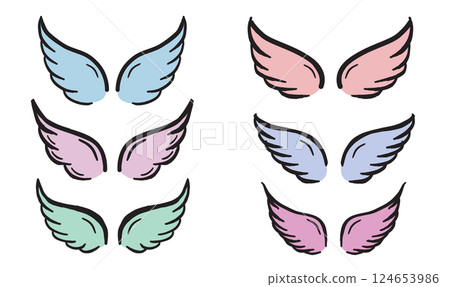 wing, feather, vector 124653986