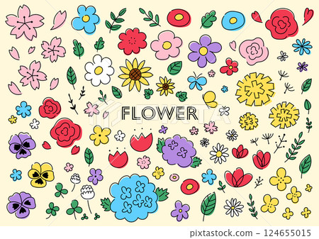 花卉手繪插畫集 124655015