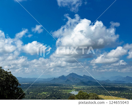 從斯里蘭卡世界遺產錫吉里耶岩頂部俯瞰 124655043