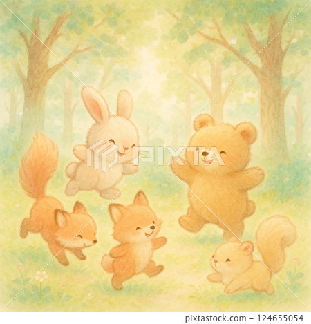 Fun times with fluffy animals Fun times with fluffy animals 124655054