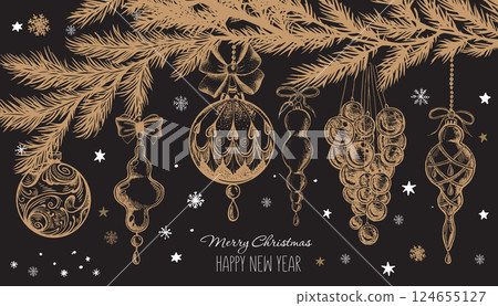 christmas, decoration, vector 124655127