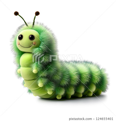 可愛的毛毛蟲絨毛玩具 可愛的毛毛蟲絨毛玩具 124655401