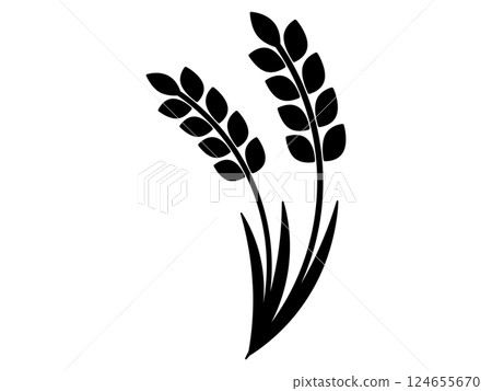 水稻圖示單色 124655670