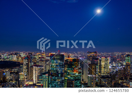 [東京] 東京城市景觀與東京天空樹夜景 124655780