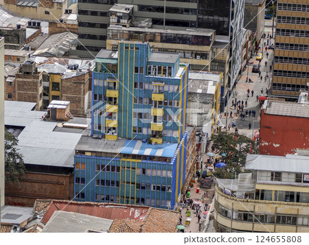 Candelaria historic downtown district, Bogota colombia 124655808