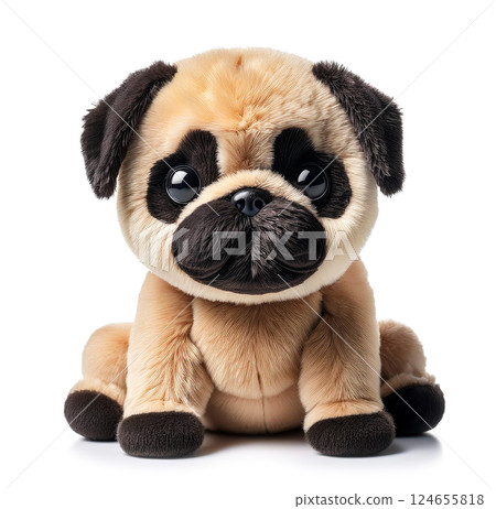 Cute pug stuffed toy 124655818