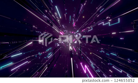 VJ Tunnel Warp Space Cyber Ray 紫色 [替代版本可用] 124655852