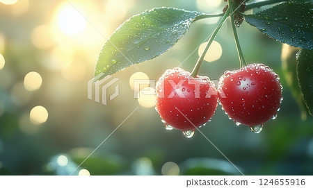 cherry, fruit, tree 124655916