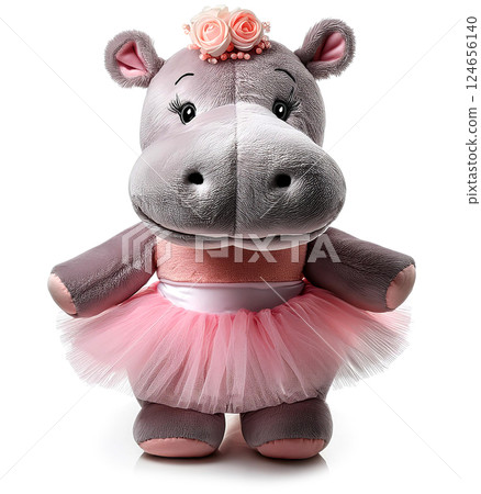 Cute Ballerina Hippopotamus Stuffed Animal 124656140