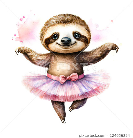 Cute Sloth Ballerina Stuffed Animal 124656234