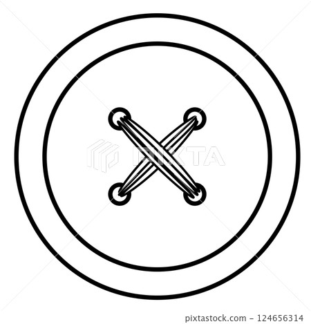 Illustration of a four-hole button Illustration of a four-hole button 124656314