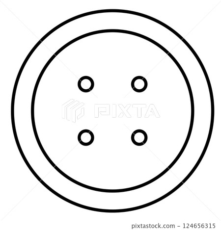 Illustration of a four-hole button Illustration of a four-hole button 124656315