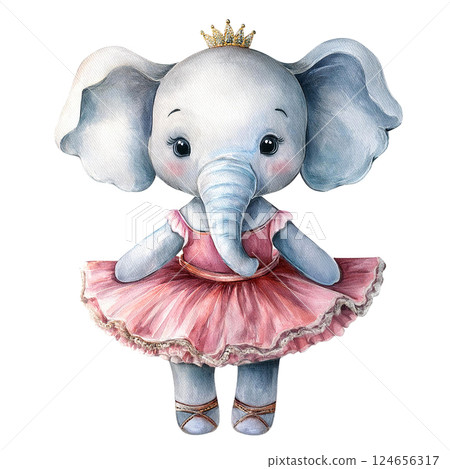 可愛的大象芭蕾舞者毛絨玩具 可愛的大象芭蕾舞者毛絨玩具 124656317