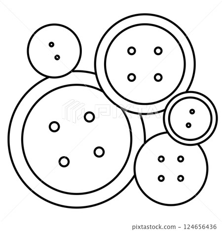 Illustration of many buttons 124656436