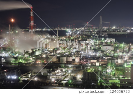 四日市工廠夜景 124656733