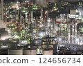 Yokkaichi factory night view 124656734