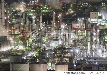 四日市工廠夜景 124656734