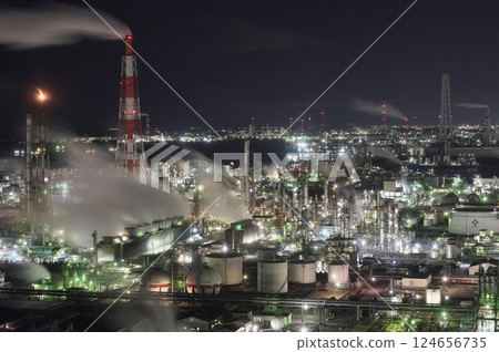 四日市工廠夜景 124656735