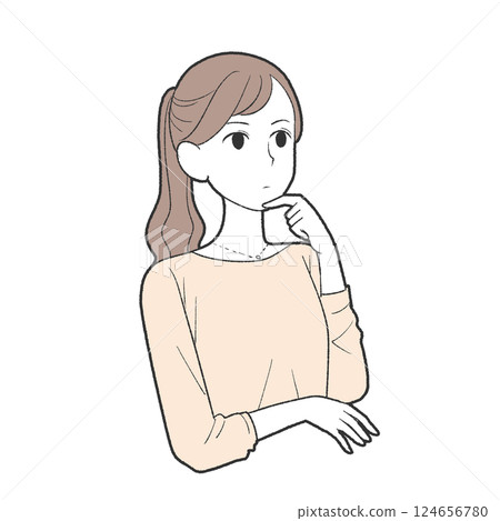 Thinking woman 124656780