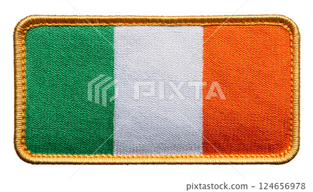 Irish flag embroidered patch. Irish flag embroidered patch. 124656978