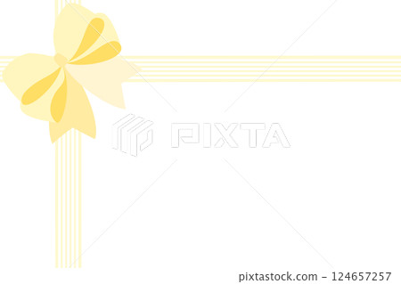 Ribbon frame illustration background material Yellow Spring/Summer Cute Father's Day Vector PNG 124657257