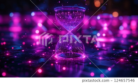 time, hourglass, background 124657546