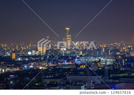 Night view of Osaka from Ishikiri 124657816
