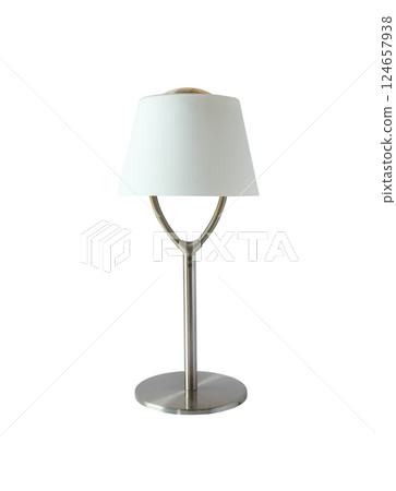 Modern table lamp isolated on white background. Modern table lamp isolated on white background. 124657938