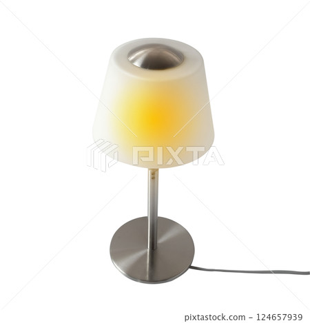 Modern table lamp isolated on white background. Modern table lamp isolated on white background. 124657939