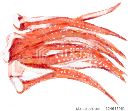 烤魷魚觸手 烤魷魚 124657961