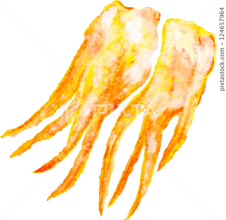 Squid tentacle tempura 124657964