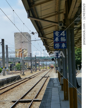 Taiwan Yunlin - 06.02.2013: Taiwan Railways Guangzhou Train Station, Dongnan Station, Faraway Area, Fude Overbridge, Tianyuan Railway Food Store Taiwan Yunlin - 06.02.2013: Taiwan Railways Guangzhou Train Station, Dongnan Station, Faraway Area, Fude Overbridge, Tianyuan Railway Food Store 124658020