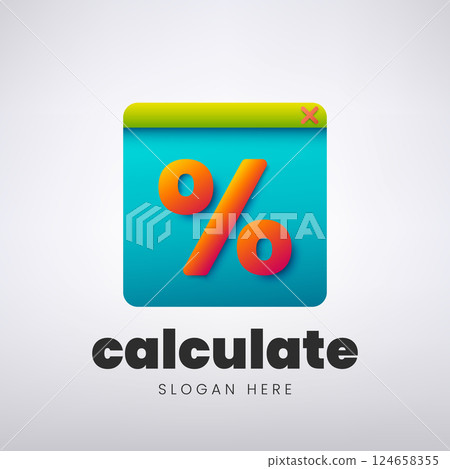 Calculate Logo Design, Creative Math Concept, Vector Illustration Calculate Logo Design, Creative Math Concept, Vector Illustration 124658355