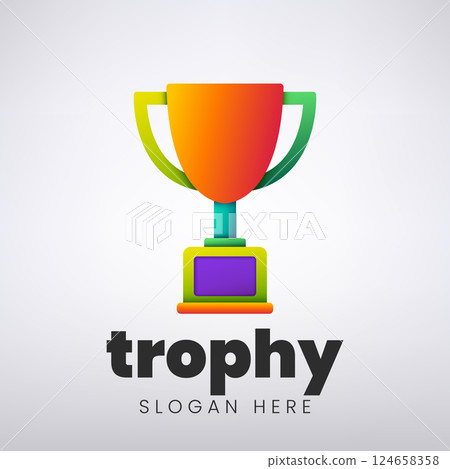 Trophy Logo Design, Creative Championship Concept, Vector Illustration Trophy Logo Design, Creative Championship Concept, Vector Illustration 124658358