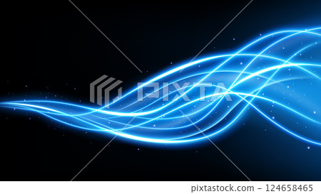 Abstract Blue Wavy Line of Light with A Transparent Background, Isolated and Easy to Edit, Vector Illustration Abstract Blue Wavy Line of Light with A Transparent Background, Isolated and Easy to Edit, Vector Illustration 124658465