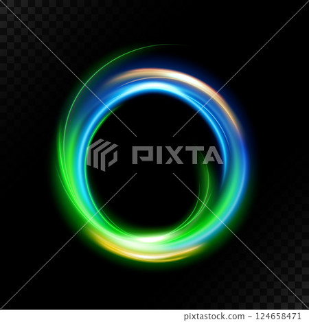Multi Colored Circular Light, Vector Illustration Multi Colored Circular Light, Vector Illustration 124658471