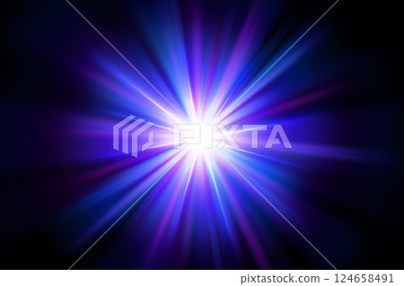 Glow Light Shining on Dark Background, Vector Illustration 124658491