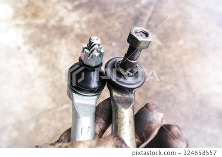 Tie rod ends or steering component of car Tie rod ends or steering component of car 124658557