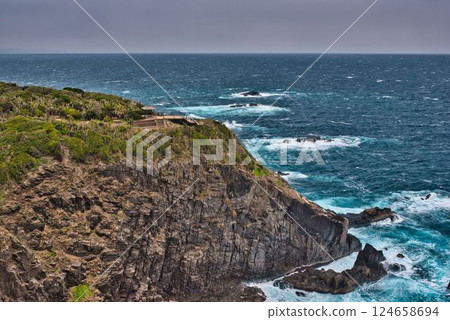 Cape Ashizuri raging in bad weather 124658694