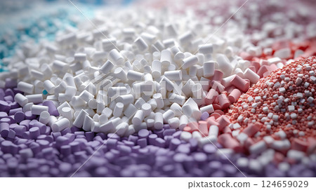 Ambient Molding Materials: Colored Plastic Pellets Ambient Molding Materials: Colored Plastic Pellets 124659029