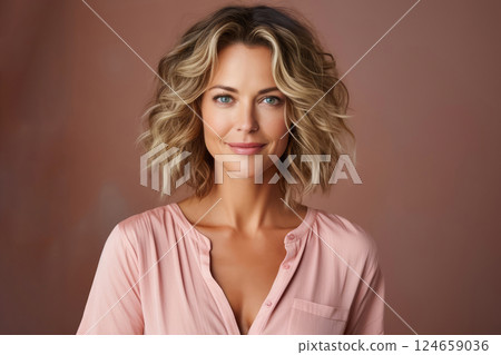 Chic and Beautiful Model Posing for Advertising Campaign 124659036