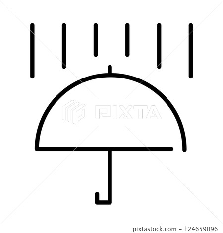 下雨天簡單天氣圖標 124659096
