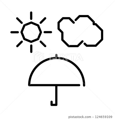 簡單的天氣圖示集 簡單的天氣圖示集 124659109