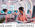 People in a futuristic office. AI Generated People in a futuristic office. AI Generated 124659442