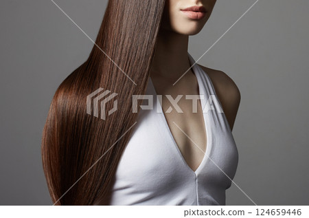 girl with long Healthy Hair. beautiful brunette hair girl with long Healthy Hair. beautiful brunette hair 124659446