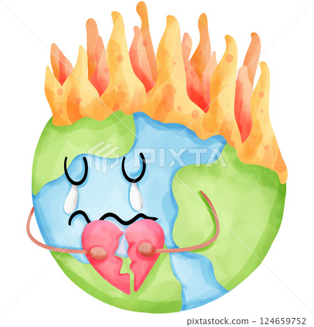 Earth day cartoon  124659752