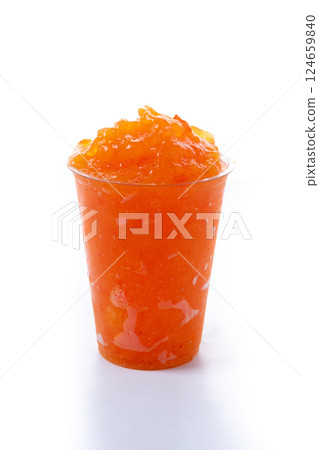 Orange slushie isolated on white background 124659840