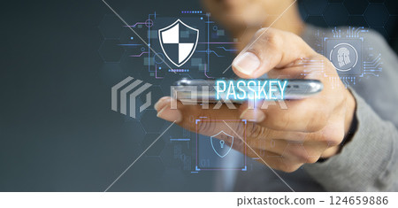 concept of using Passkey instead of a code set for maximum security Biometric Lock concept of using Passkey instead of a code set for maximum security Biometric Lock 124659886